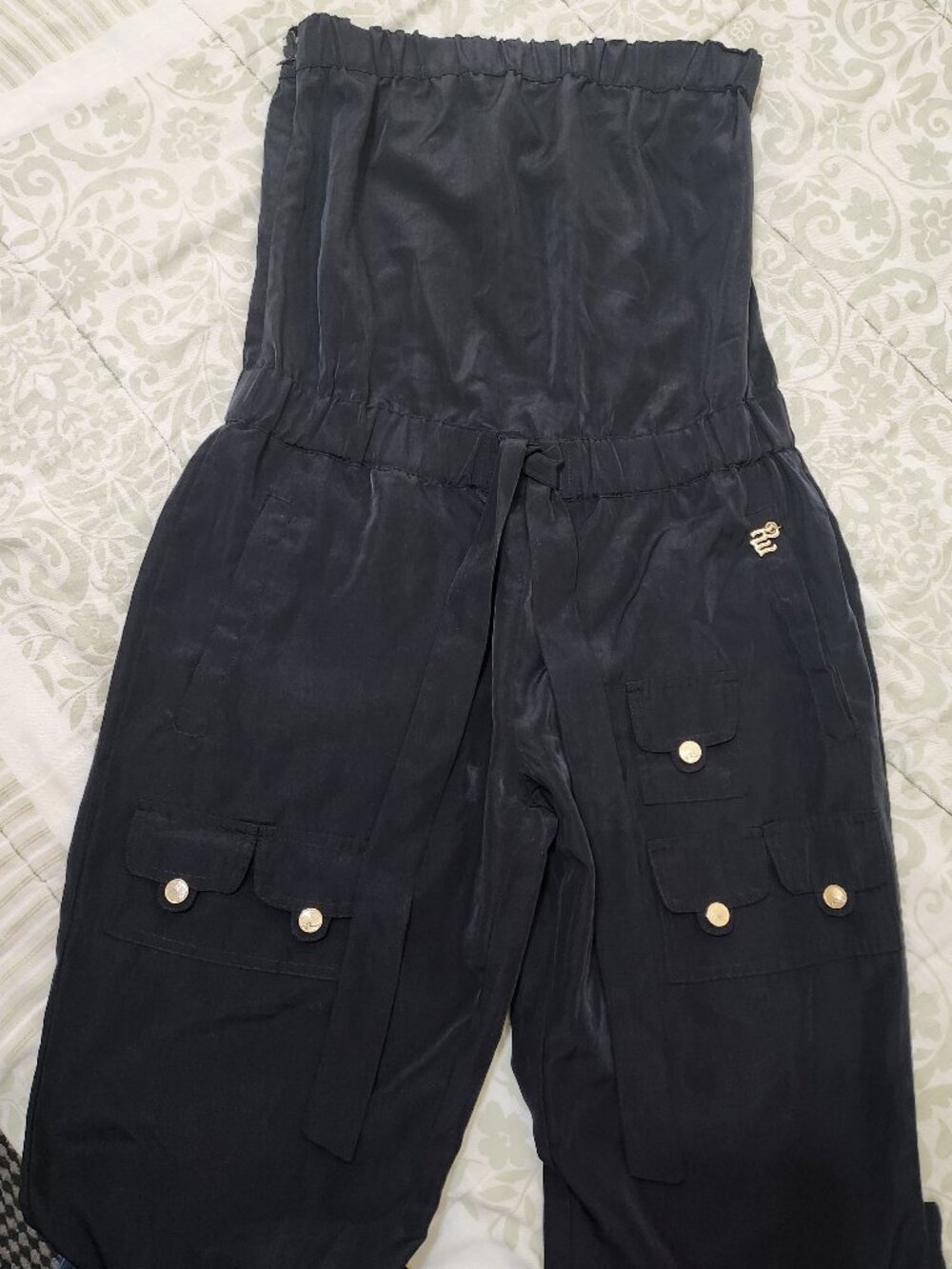 Women’s Black Strapless Rocawear Jumpsuit Size L